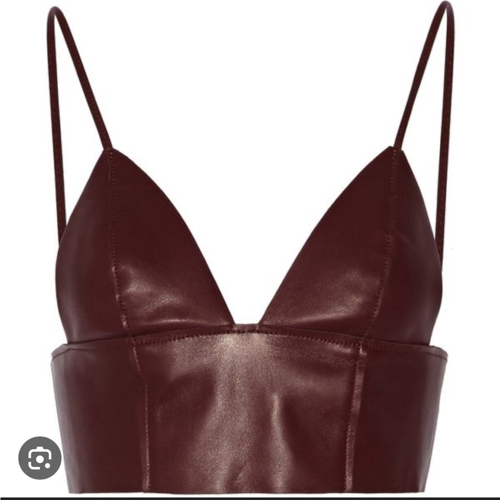 Alexander wang leather bralette